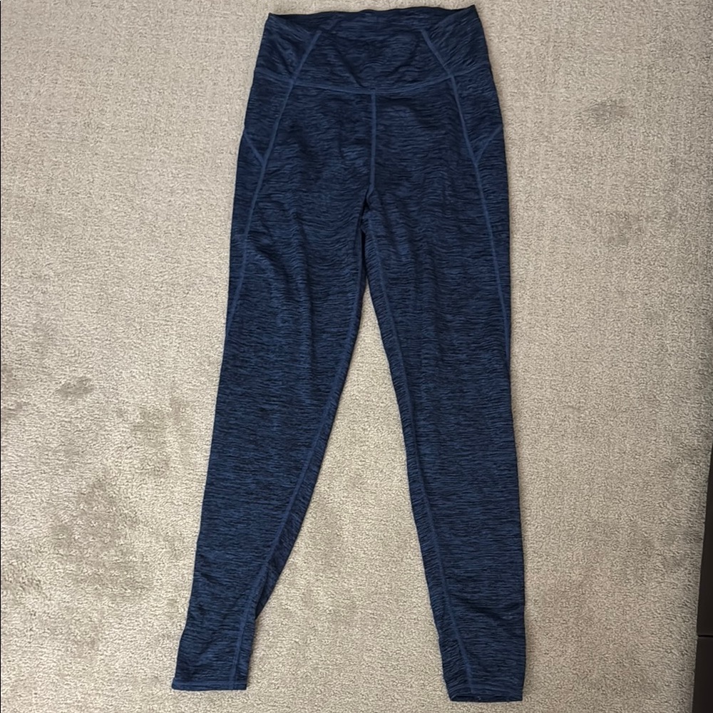 Blue High-Waisted Athletic Leggings